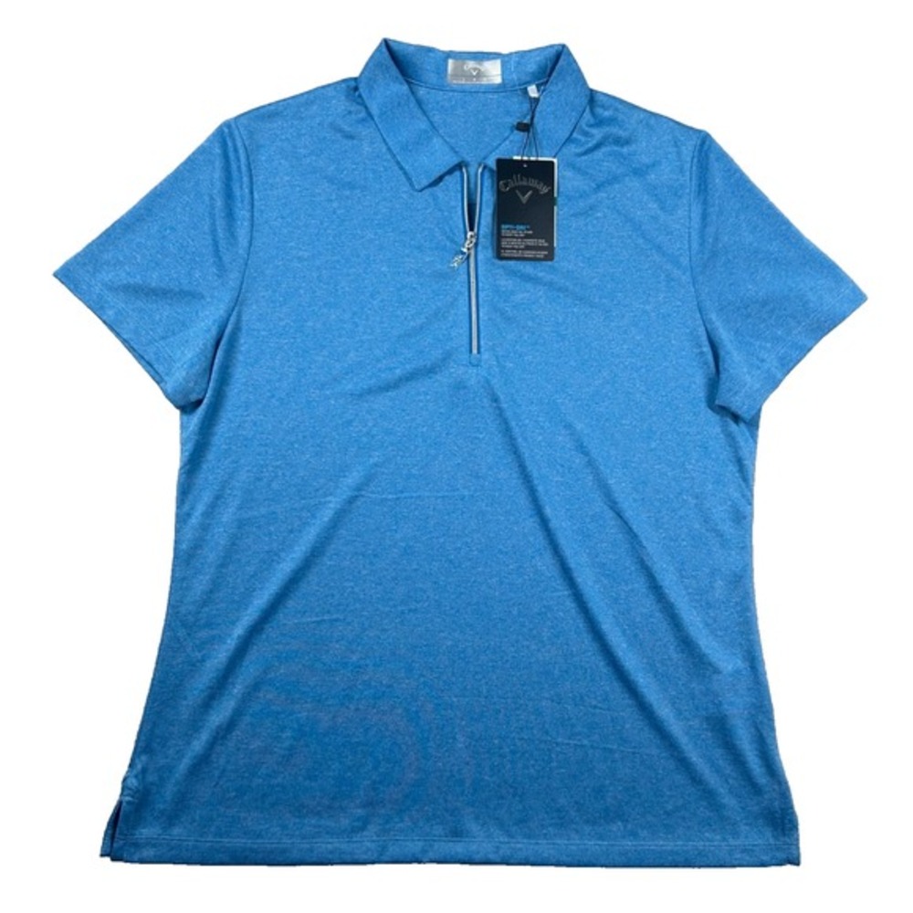 Callaway Golf Shirt Women L Polo Opti-Dri Performance Stretch 1/4 Zip Pickleball